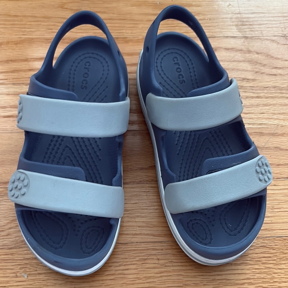 Crocs Kids Blue and Gray Sandals